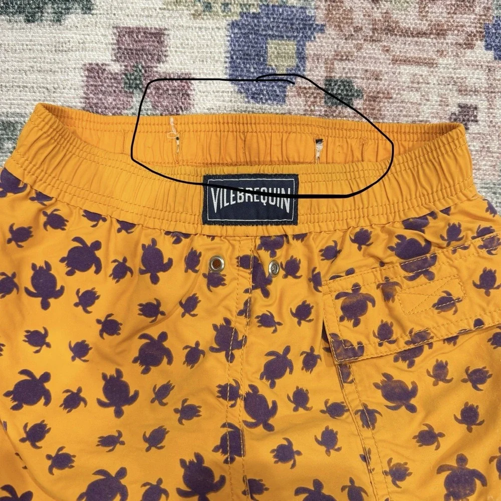 Vilebrequin‎ Boys Swim Trunks Size 10 Turtle Print Board Shorts Lined Pockets